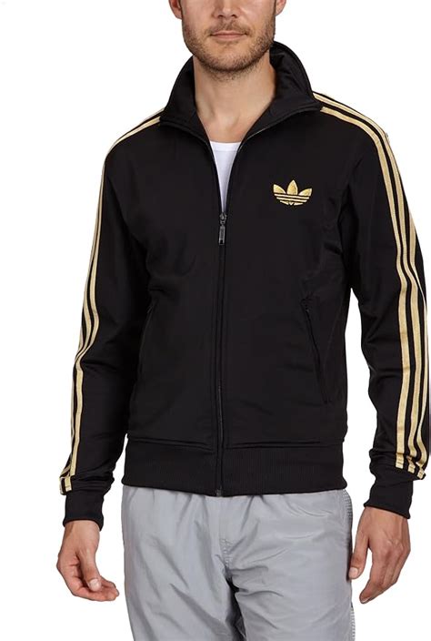 adidas firebird schwarz gold herren|adidas firebird track shirt.